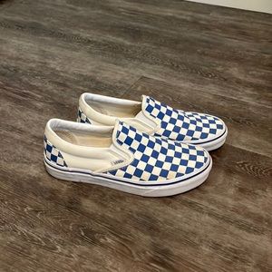 Vans checkered slip ons